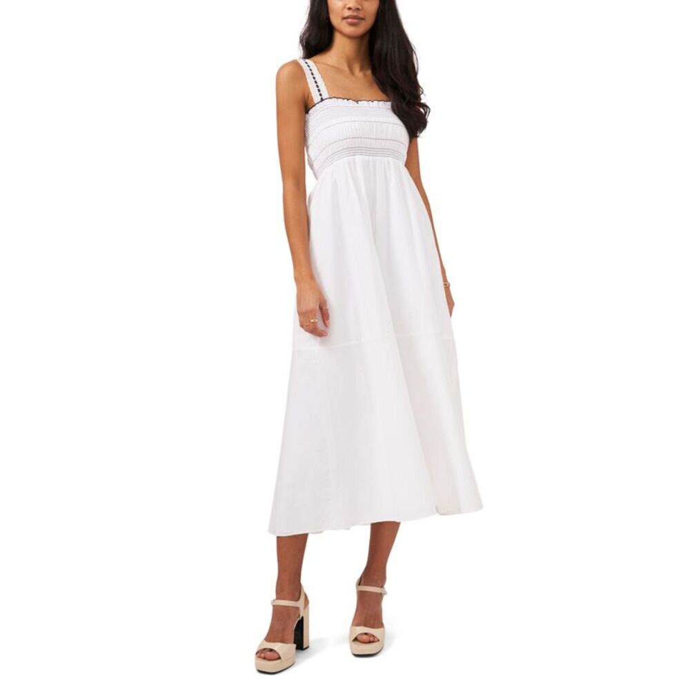 1.State Womens Cotton Smocked Dress